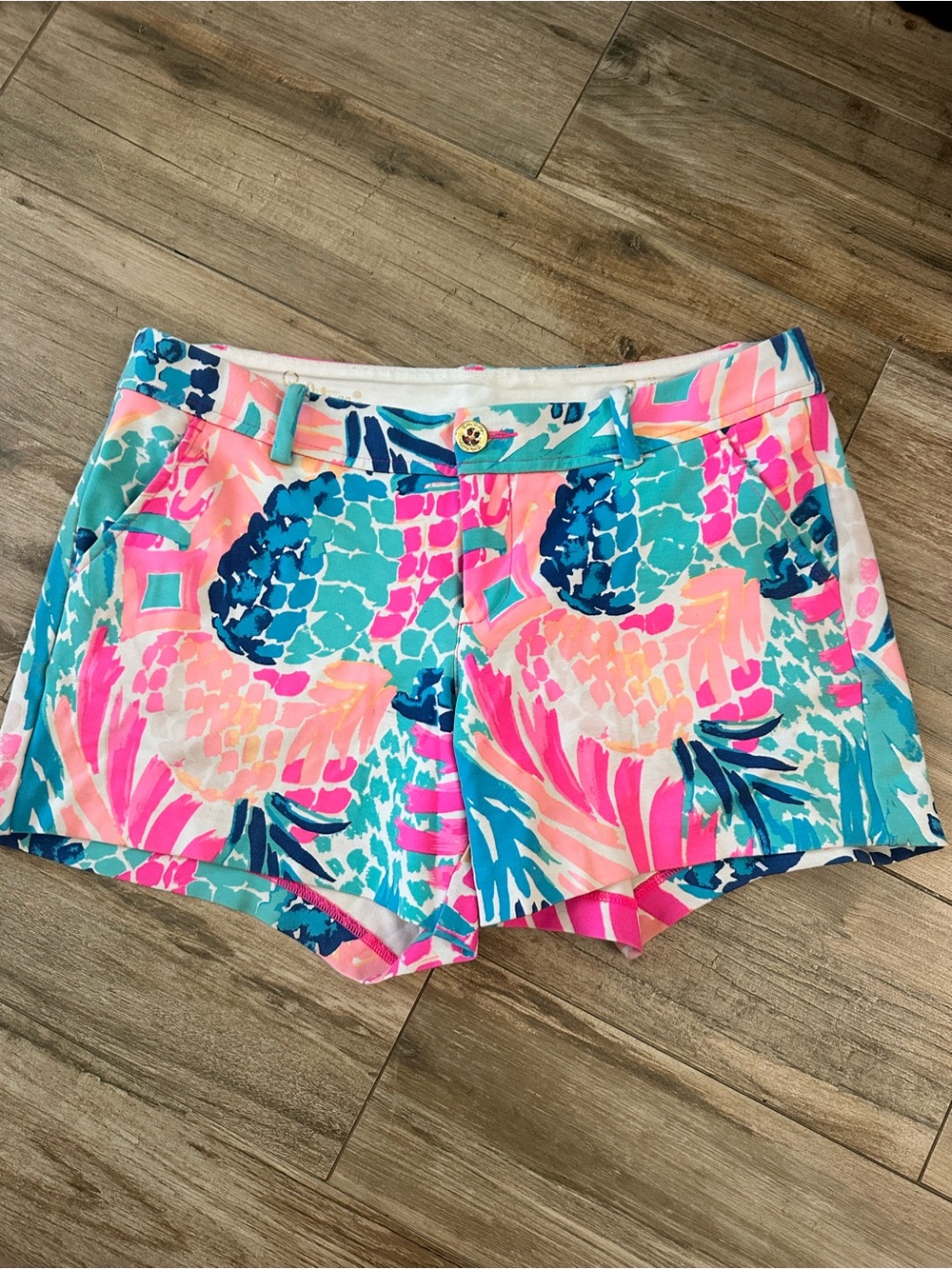 Lilly Pulitzer Pink, Turquoise & Navy Tropical Shorts